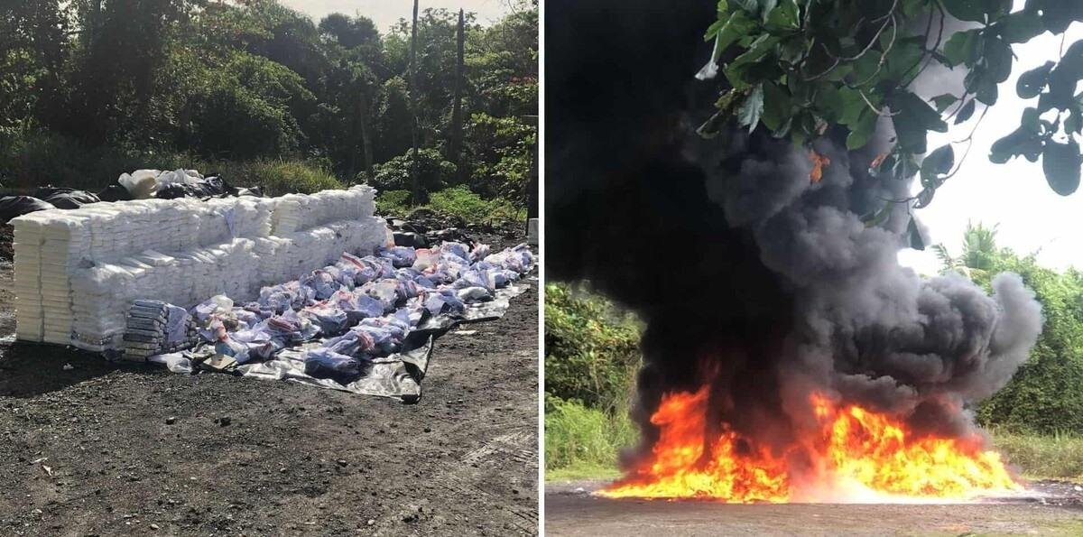 Incineran más de 2 toneladas de drogas incautadas en Peravia y otras demarcaciones