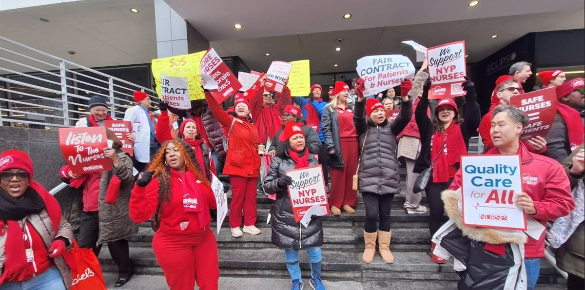 Dos tercios de las enfermeras de Nueva York en huelga llegan a un acuerdo preliminar