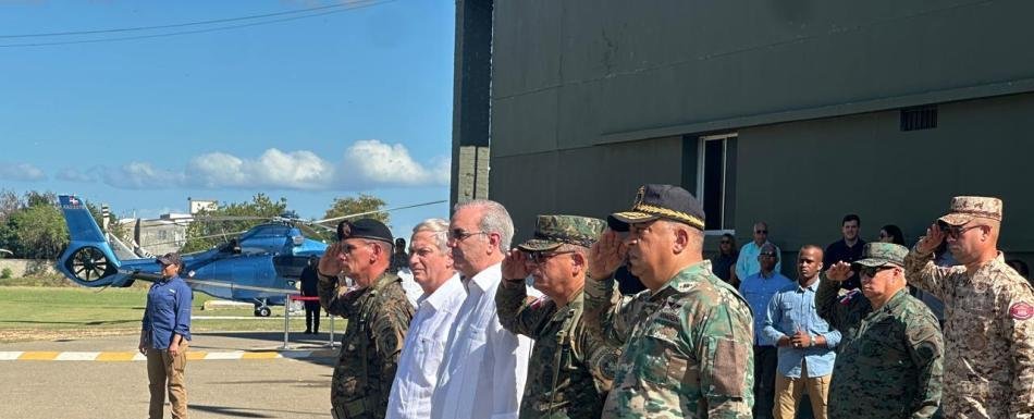 Presidente Abinader llega a Dajabón con José Antonio Kast para recorrer el muro fronterizo