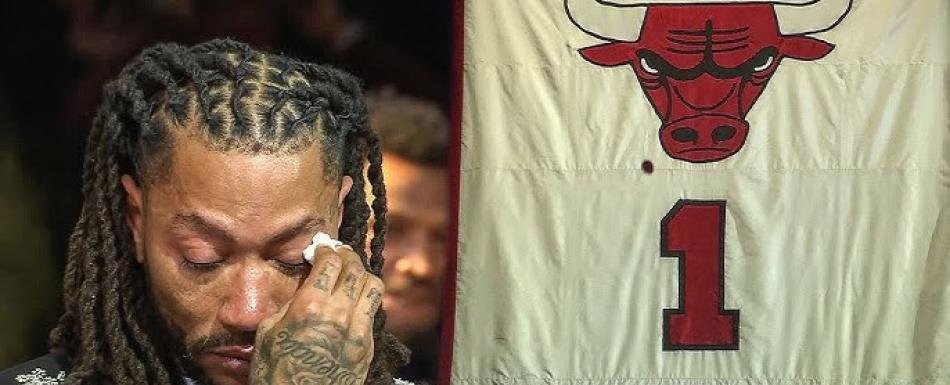 Los Bulls retiran el número 1 de Derrick Rose