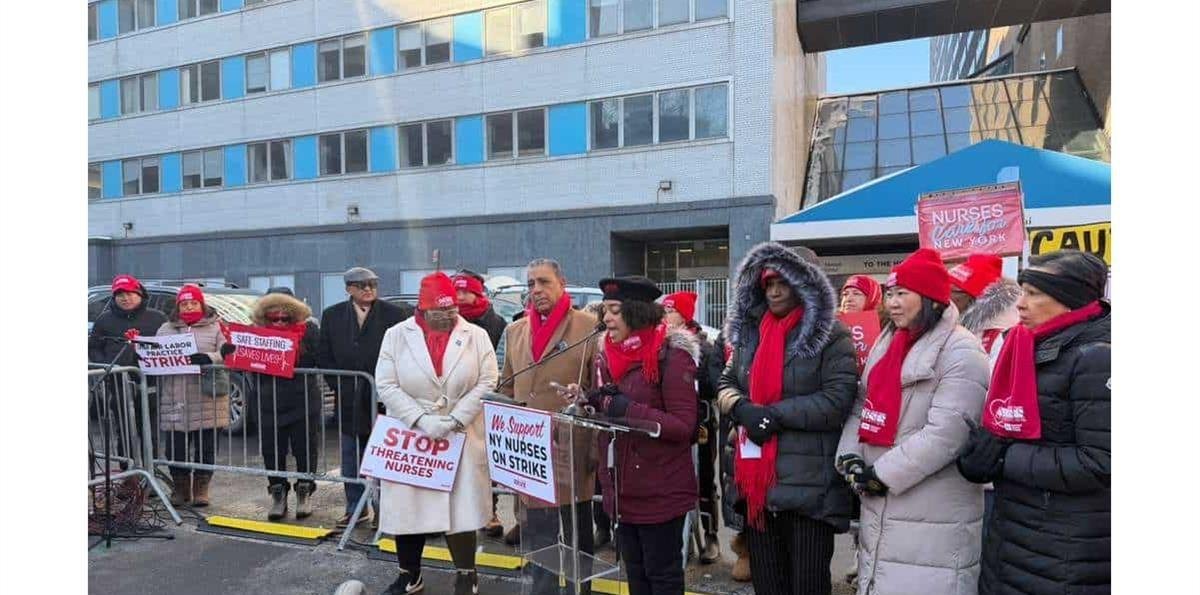 Adriano Espaillat respalda a enfermeras en huelga por mejores condiciones laborales