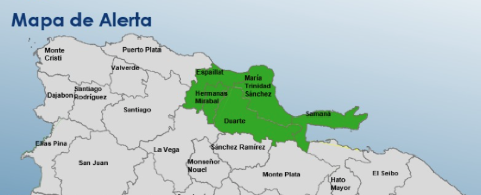 COE amplía a cinco provincias en alerta por vaguada y frente frío