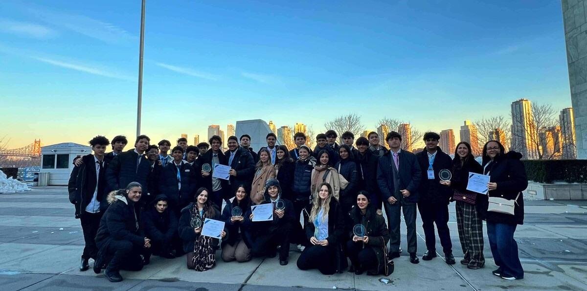 Siete estudiantes del Puntacana International School brillan en foro de la ONU