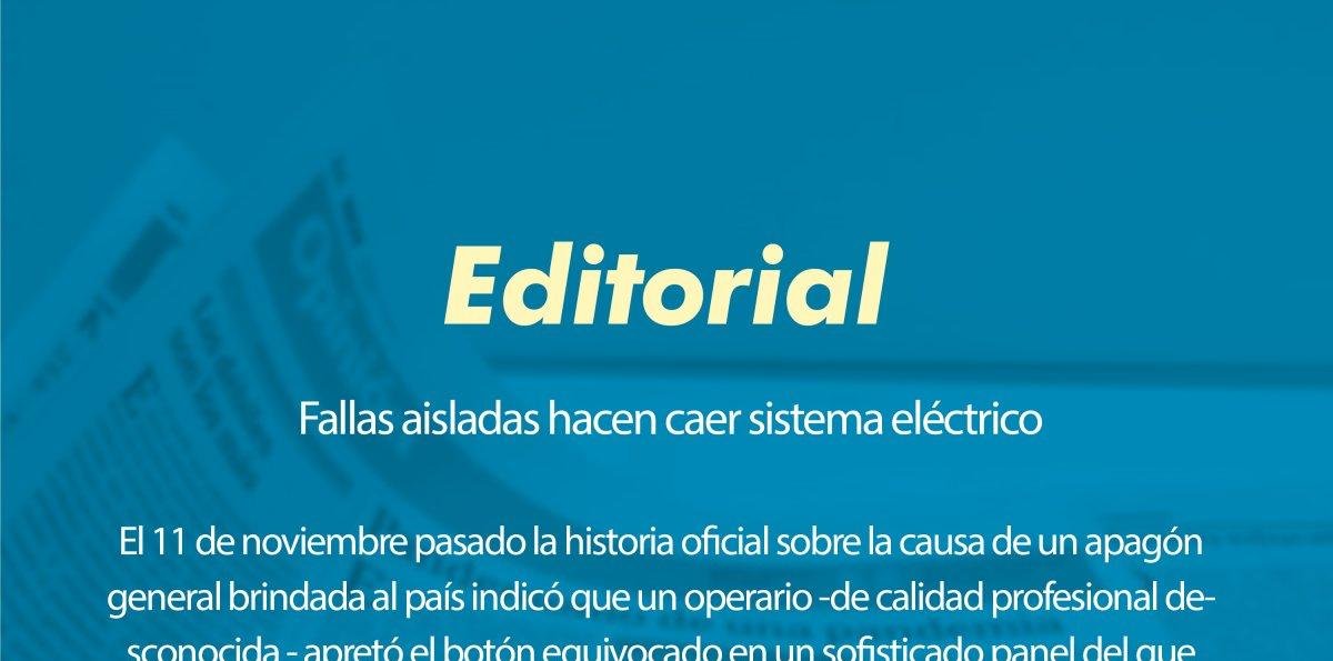 Fallas aisladas hacen caer sistema eléctrico