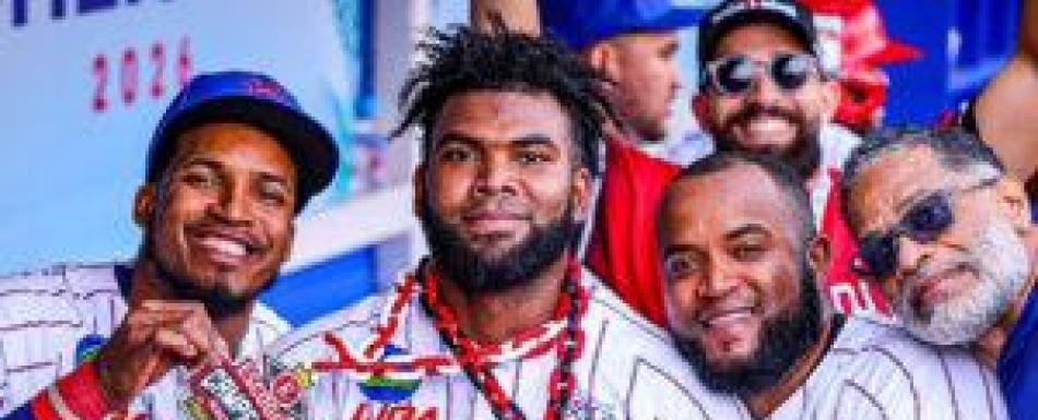 Lake, Brito, Franchy y Jimmy Cordero en el equipo Todos Estrellas de la Serie del Caribe