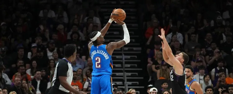Gilgeous-Alexander anotó 31 y Oklahoma completa barrida sobre Suns