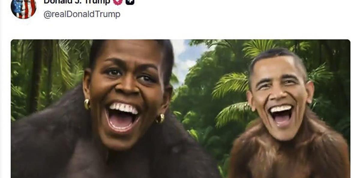 Trump dice que no pedirá disculpas por video que muestra a los Obama como simios