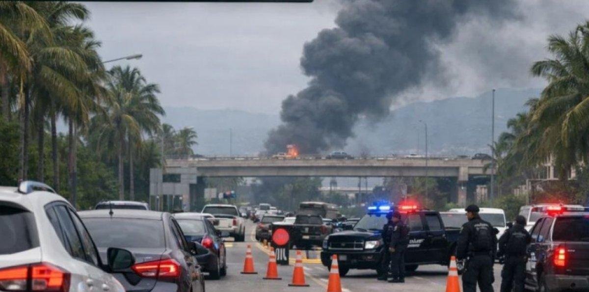 Cancelan vuelos internacionales en Puerto Vallarta tras ola de violencia en Jalisco