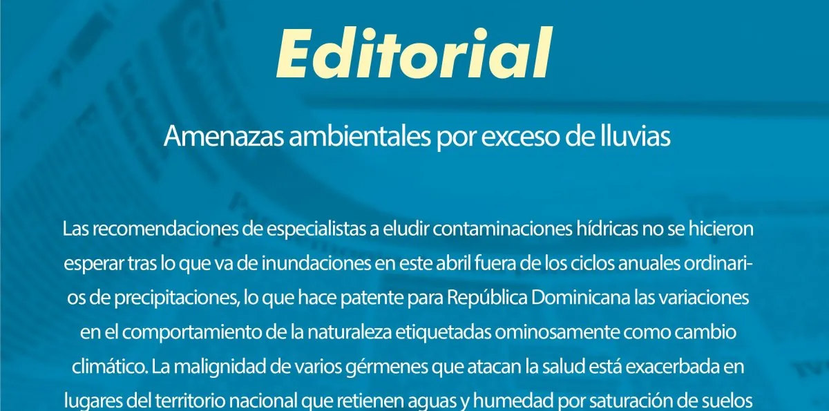 Amenazas ambientales por exceso de lluvias