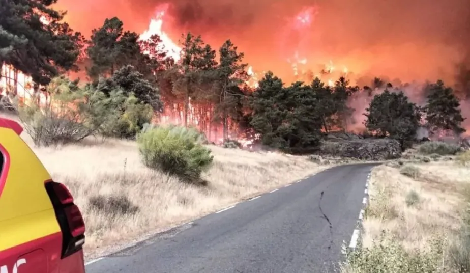 España evacúa 73,000 personas por 2 grandes fuegos forestales