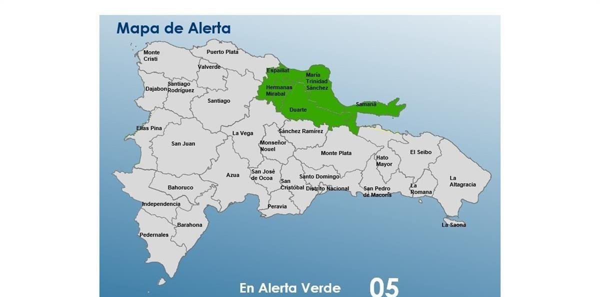 El COE aumenta a cinco las provincias en alerta verde por lluvias que provocará un frente frío