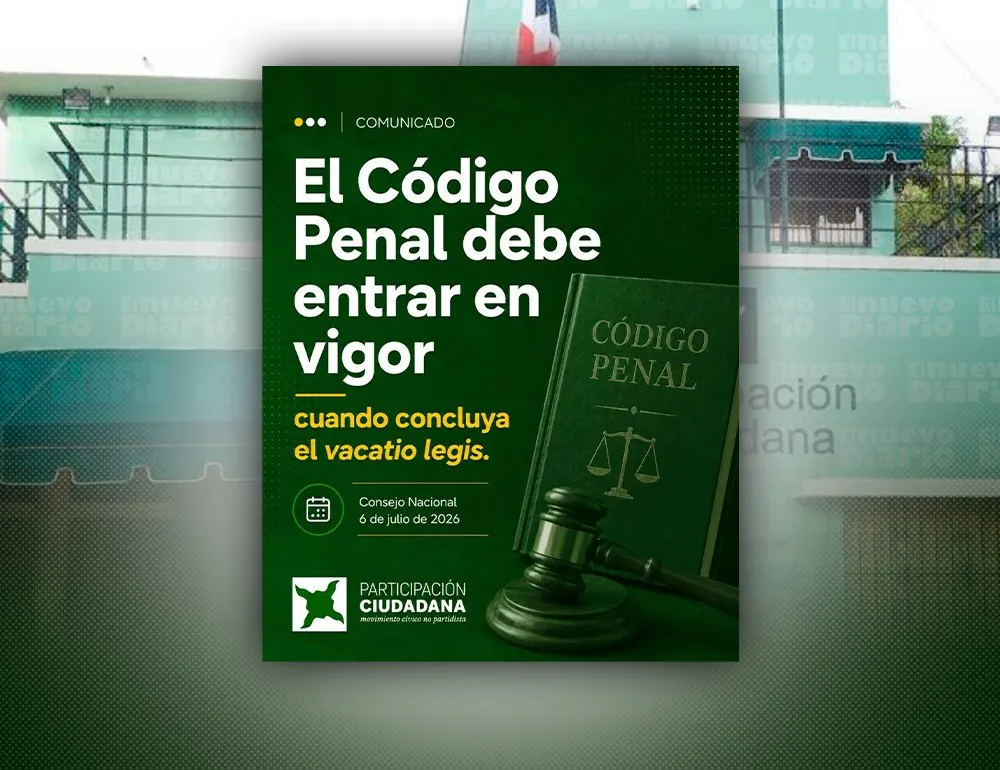 PC llama a corregir deficiencias del Código Penal y espera que entre en vigor al concluir el vacatio legis