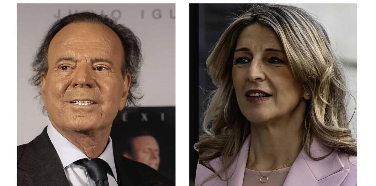La segunda vicepresidenta española Yolanda Díaz reacciona a la demanda de Julio Iglesias