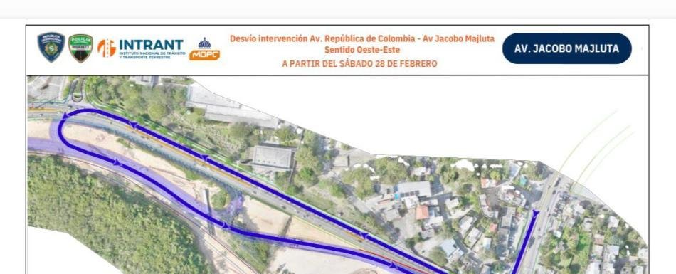 Cerrarán de manera parcial intersección de las avenidas República de Colombia y Jacobo Majluta