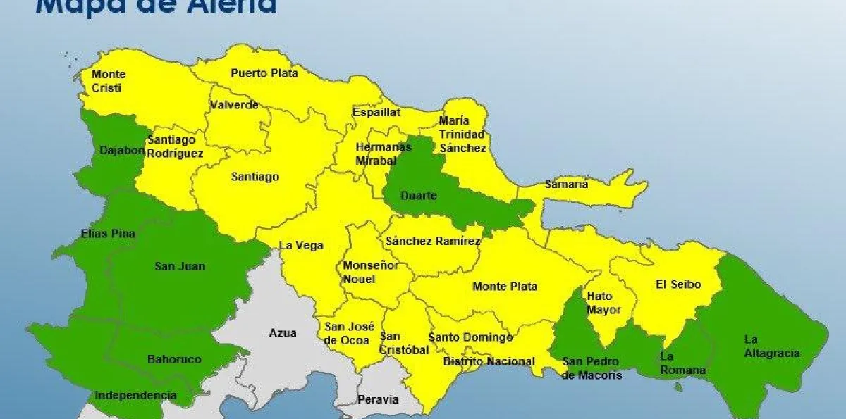 ¿Vives aquí? Estas son las provincias que se encuentran en alerta verde y amarilla